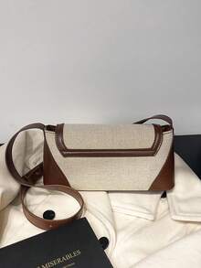 Túi đeo vai dáng baguette thiết kế retro độc đáo dành cho nữ, mẫu mới thời trang tối giản mùa xuân/hè, đa năng, phù hợp đi làm hàng ngày. - màu nâu - Xem 7