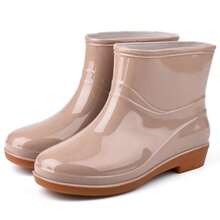 Women's Fashion Non-Slip Rain Boots, Short Stylish Waterproof Shoes With Rubber Soles, Adult Waterproof Shoes,Shoe Rack,Storage Saver,Outdoor,Garden,Travel Essential,Portable,Beach Essential,Graduation Season,Commencement,Graduation Ceremony,Graduation Gift,Graduation Present,Graduation Gift,Graduation Present,Congrats Grad,Congratulations Graduate,Valedictorian,Finish School,Graduation Party,Rain Boots / Rubber Boots / Waterproof Boots / Boot Covers / Shoe Covers Waterproof / Rain Shoe Covers / Wellies / Botas De Agua / Galochas / Outdoor / Garden - Regular - View 13