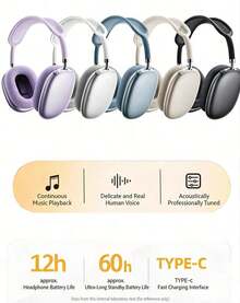 Tai nghe chụp tai RB-300HB: Thời lượng pin dài, chất lượng âm thanh cao, thoải mái khi đeo trong thời gian dài, Bluetooth 5.4, tương thích với các thiết bị Apple và Android. - Xem 10