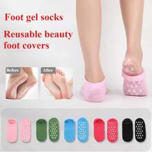 Moisturizing Foot Socks, Silicone Socks, Suitable For Women With Dry Cracked Feet, With Massage Function. - Hồng - Xem 4