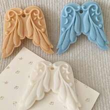 1pc Angel Wings Aroma Stone Silicone Mold, Handmade DIY Fragrance Stone Decor Mold, Multiple Patterns, Non-Stick & Easy Demold - White - View 4