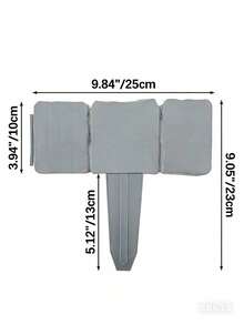 1/10pcs Plastic Fence Railing Garden Fencing Yard Landscaping Fence Christmas Villa Outdoor Foldable Mini Fence - 10pcs White - View 10