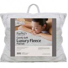 ForPro - Juego de almohadillas de masaje de forro polar suave y lujoso extra suave hipoalergénico para mesas de masaje incluye almohadilla de mesa de masaje y funda para reposabrazos natural 33 pulgadas de ancho x 74 pulgadas de largo x 5 pulgadas de profundidad - Gris - Ver 2