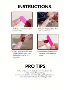 24pcs Glossy Short Square Press-On Toenails, White French Style Fake Toenails With Rhinestone Design, Full Coverage Pink Acrylic Toenails, Women Nail Art Supplies - White - View 3