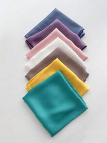 1pc Women's Silk Scarf Shawl Large Square Bandana Beach Towel Headscarf Hair Tie Headwear Clothing Accessories Headband Shawl Bandana Top Headwrap Square Scarf Bandana - Multicolor - View 1