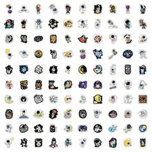 100张全息宇航员贴纸，卡通月亮和太空主题行李涂鸦贴纸 - 鐳射太空人 - 查看 4