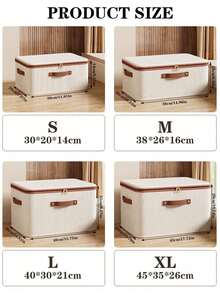 1pc Dustproof Storage Box With Lid Large Capacity Foldable Clothes Storage Box Double Thickness Moisture-Proof Storage Box, Under-Bed Storage Collapsible Closet Organizer Container, Fabric Organizer Box With Handles, Decorative Storage Boxes With - Multicolor - View 10