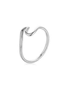 Classic European And American Minimalist Wave Ring, Fashionable Versatile 18K Gold Plated Stainless Steel Jewelry - Multicolor - View 8