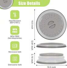 Silicone Microwave Spatter LIDS, Food And Fruit Drainage Microwave LIDS, Microwave Food LIDS, Microwave Plate LIDS, Microwave Oven LIDS, Kitchen Necessities, Kitchen Utensils,Wedding Decoration,Xmas Decoration,Birthday Decoration,Birthday Gift,Christmas Table Decorations,Christmas,Christmas Decorations,Christmas Gifts - 彩色 - 查看 5