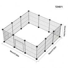 DIY Modular Pet Fence Metal Mesh Pet Cage Small Pet Indoor Fence Suitable For Mini Pigs, Guinea Pigs, Hamsters, Small Pets Single Panel Iron Mesh Size 30 * 40 Cm (11.81 * 15.75 Inch) - Multicolor - View 14