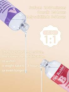 1:1 硅胶液态硅胶套装，适用于DIY减压玩具、挤压玩具、软绵绵玩具制作，50ml/100ml/250ml/500ml 软慢回弹制作套装 - 2瓶 - 查看 6