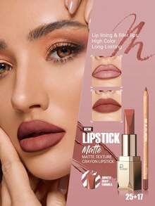 唇线笔和丝绒哑光唇膏套装，质地柔滑，持久防水，完美勾勒唇形，适合日常妆容，是母亲节或情人节的绝佳礼物。 - 25+17 - 查看 6