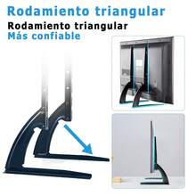 Soporte de Mesa para TV de 2 Piezas - Compatible con Pantallas LCD/LED/Plasma de 14-42", VESA Compatible (100x100~200x200mm) - Negro - Ver 3