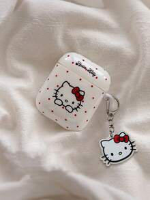 SANRIO Funda protectora de auriculares con diseño de lunares blancos y dibujos animados, compatible con 3 y 4, de material TPU suave y adorable - Multicolor - Ver 4