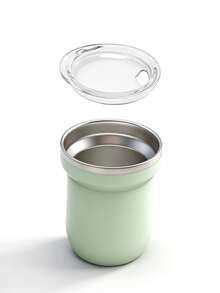 1pc, 5oz Capacity Mate Tea Cup, 304 Stainless Steel Inner, PP Outer Shell, Sealed Lid Suitable For Hot & Cold Drinks - Multicolor - View 4