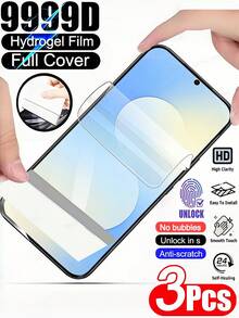 3片/套 超清屏幕保护膜，兼容三星 Galaxy S26 S25 A57 A37 / 14T 15T 13T Pro A5 A4 A3 Note 13 14 4G 5G，TPU 软膜，非玻璃材质，防爆防刮，自修复手机保护膜 - 無色 - 查看 97