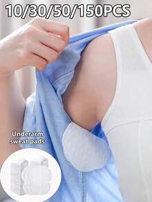 10/30/50/150pcs Disposable Sweat Pads, Unisex Ultra-Thin Invisible Anti-Sweat And Odor Breathable Underarm Absorbent Pads, Suitable For Daily Use - Multicolor - View 2