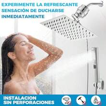 Regaderas para Baño con Filtro 10"Cabezal de Ducha Antioxido Filtro de Ducha de 20 Grados Conjunto de Ducha de Alta Presión Ducha de Mano con 3 Modos Manguera de 1 5 Metros y Todos Los Accesorios - como en la foto - Ver 5