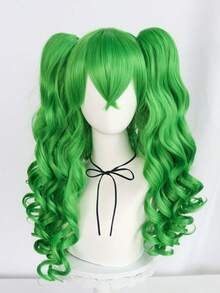 Tóc giả dài hai tông màu, kiểu ombre xanh nâu/toàn xanh, lọn tóc xoăn lớn, lý tưởng cho ngày lễ Thánh Patrick, Comic Con và trang phục hàng ngày. - Nhiều màu - Xem 11