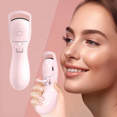 电动加热睫毛夹，美妆产品，耐用电动睫毛夹，迷你睫毛夹，专业快速加热，打造自然卷翘睫毛，创新加热技术，持久定型24小时，USB充电式美妆工具，情人节礼物，电动睫毛夹