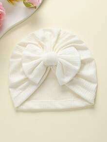 3 Stück/Set Mehrfarbige gestrickte Schleifen Baby Mützen, breites Design zum Schutz der Fontanelle, geeignet für alle Jahreszeiten, ideal für Feiertage, Feiern, Geschenke, super süß & modisch für Baby Fotos - Verschiedenfarbig - Übersicht 7