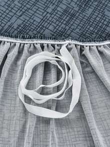 1pc Stretch Full Coverage Sofa Cover, Geometric Pattern, Modern Style Polyester Fabric, Machine Washable, Protects Sofa From Dust & Dirt (Includes 1pc Pillow Cover As Gift) - Grey - View 6