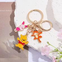 Disney Keychain Cartoon Figure Pooh Bear Love Pendant Keyring Men Women Backpack Jewelry Accessories Gifts - Multicolor - View 6