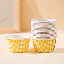 50pcs Cupcake Liners, Grease-Proof Baking Cups, Baking Muffin Cups, Full Grid Pattern Cupcake Paper Cups, Grease-Resistant Baking Cups, Heat-Resistant Cups, Baking Cups Suitable For Baking, Weddings, Birthday Parties - View 15