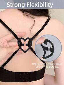 12pcs Set Of Heart Shaped Bra Strap Clips, Invisible Non-Slip Bra Buckles Body Care, Invisible Bra Strap Holders, Invisible Non-Slip Stitching To Protect Body When Traveling, Sports, External And Waistband Summer Cooling,Beach,Travel - Random Color - View 7