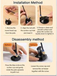 1pc Cat Teaser Wand Toy With Replaceable Feather & Bell, Interactive Pet Toy For Cat Exercise And Entertainment, Handheld Wand With Various Insect Shaped Attachments - Multicolor - View 4