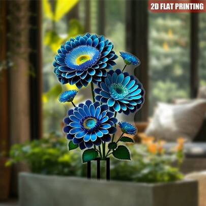 2D亚克力花园插牌 - 户外庭院、草坪和盆栽植物装饰，是花园、草坪和园艺装饰的理想节日礼物