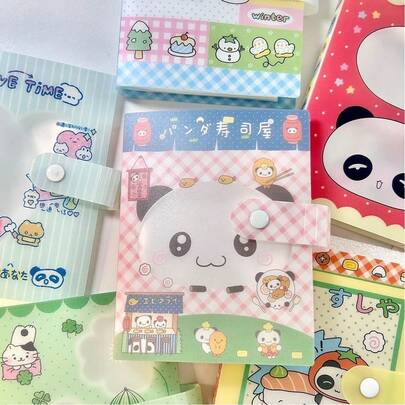 Túi đựng tài liệu kiểu dáng Showa cổ điển cỡ A6, bìa PVC, thiết kế hai mặt, đựng được tối đa 40 tờ, túi lưu trữ di động, sổ dán sticker, ví đựng tiền xu, bìa đựng tài liệu, album ảnh, sổ kế hoạch chi tiêu, sổ thủ công tự làm, sổ tay, túi xách, đồ dùng văn phòng, đồ dùng học tập, vật dụng cần thiết cho năm học mới.