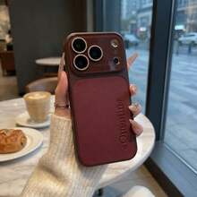 适用于 17 Pro Max 系列的个性化定制姓名手机壳，采用大窗口 3D 立体雕刻设计，有效保护镜头，防震耐用，是馈赠家人、情侣和朋友的理想纪念礼物。 - 酒紅色 - 查看 6