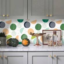 Miếng dán tường mosaic tự dính, chống thấm nước, chống ẩm, chịu nhiệt, dễ bóc và dán, dùng trang trí nhà cửa, phòng tắm, nhà bếp, phòng khách, phòng ngủ, tủ bếp, quầy, nhà cửa. - Hình dạng quả - Xem 3