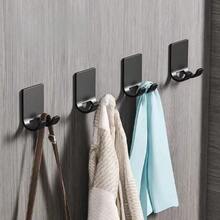 Soporte moderno para afeitadora de baño, gancho de ducha multifunción de acero inoxidable a prueba de óxido, estante de almacenamiento de accesorios de baño, sin necesidad de perforar. Diseño de doble gancho que ahorra espacio, apto para afeitadora, esponja de baño, llaves, bolsas, enchufes, etc. Aplicable para baño, cocina, dormitorio, entrada y pasillo. Accesorio de baño, decoración del hogar. - Ver 5