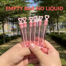 10/20/40/50/100pcs Creative Heart-Shaped (Empty Bottle) Bubble Wands, Portable Test Tube Bubble Wands For Wedding, Birthday Party, Event Decoration (Bubble Liquid Not Included) - Multicolor - View 5