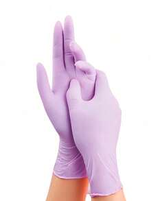 Disposable Purple Nitrile Gloves, Powder-Free, Latex-Free, Waterproof, Suitable For Household Cleaning, Hairdressing, Beauty Salon, Etc. Waterproof, Anti-Static, Latex-Free, Open-Finger Design (Bagged To Prevent Damage) - A - View 7