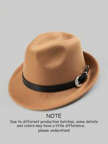 1pc Women's Hat, Solid Color, Bohemian Style, Metal Hat Band Decoration, Suitable For Daily Commute - Top Hat - View 16