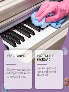 Harmisca钢琴清洁喷雾，温和日常清洁钢琴黑白琴键，增亮、抛光、焕新、防尘 - 液體 - 查看 2