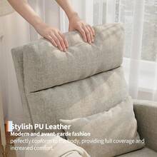 Chaise Lounges - Grey + Linen - With Foot Pedal - View 5