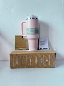 S 大容量便携式双层真空保温瓶，适合居家、办公、户外露营、徒步、驾车和公路旅行，可重复使用，带盖和吸管，男女通用，是情人节和生日的绝佳礼物 - 彩色 - 查看 12