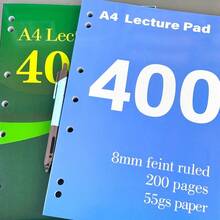 1 Pc A4 Size Lightweight Notebook, 200 Pages, American-Style Ruled, Suitable For Student Exams And Office Use - A4 - View 7