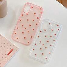 2件装时尚清新透明+透明粉色闪光爱心图案手机壳，兼容 17/17 Pro/17 Pro Max/Air/16/16 Pro/16 Plus/16 Pro Max/15/15 Pro/15 Plus/15 Pro Max/14/14 Pro/14 Plus/14 Pro Max/13/13 Mini/13 Pro/13 Pro Max/12/12 Mini/12 Pro/12 Pro Max/11/11 Pro/11 Pro Max/XR/XS Max/7/8，透明软壳 - 彩色 - 查看 2