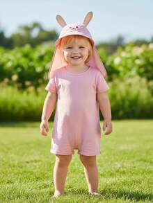 6-24M Baby Hat Summer Sunscreen Hat Boy Baby Bucket Hat Girl Sun Hat Children's Panda Outdoor Shoulder Hat Thin - 1PC - View 4