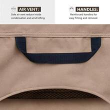 ULTCOVER - Funda para sofá de patio 74 x 35 x 35 x 35 pulgadas impermeable para exteriores 3 plazas - Marrón - Ver 4