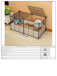 可扩展互锁式宠物游戏围栏，适用于兔子、豚鼠、小猫、小狗和其他小型动物 - 彩色 - 查看 21