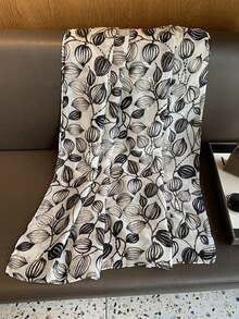 1 件柔和叶子箔印围巾/披肩 - 彩色 - 查看 4