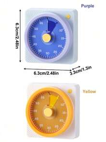 1个磁性机械定时器，厨房烘焙定时器，学习定时器 - 管理零碎时间，磁性厨房定时器，可吸附在冰箱上，烤箱定时器闹钟 - 彩色 - 查看 5