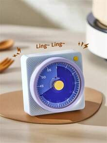 1个磁性机械定时器，厨房烘焙定时器，学习定时器 - 管理零碎时间，磁性厨房定时器，可吸附在冰箱上，烤箱定时器闹钟 - 彩色 - 查看 2