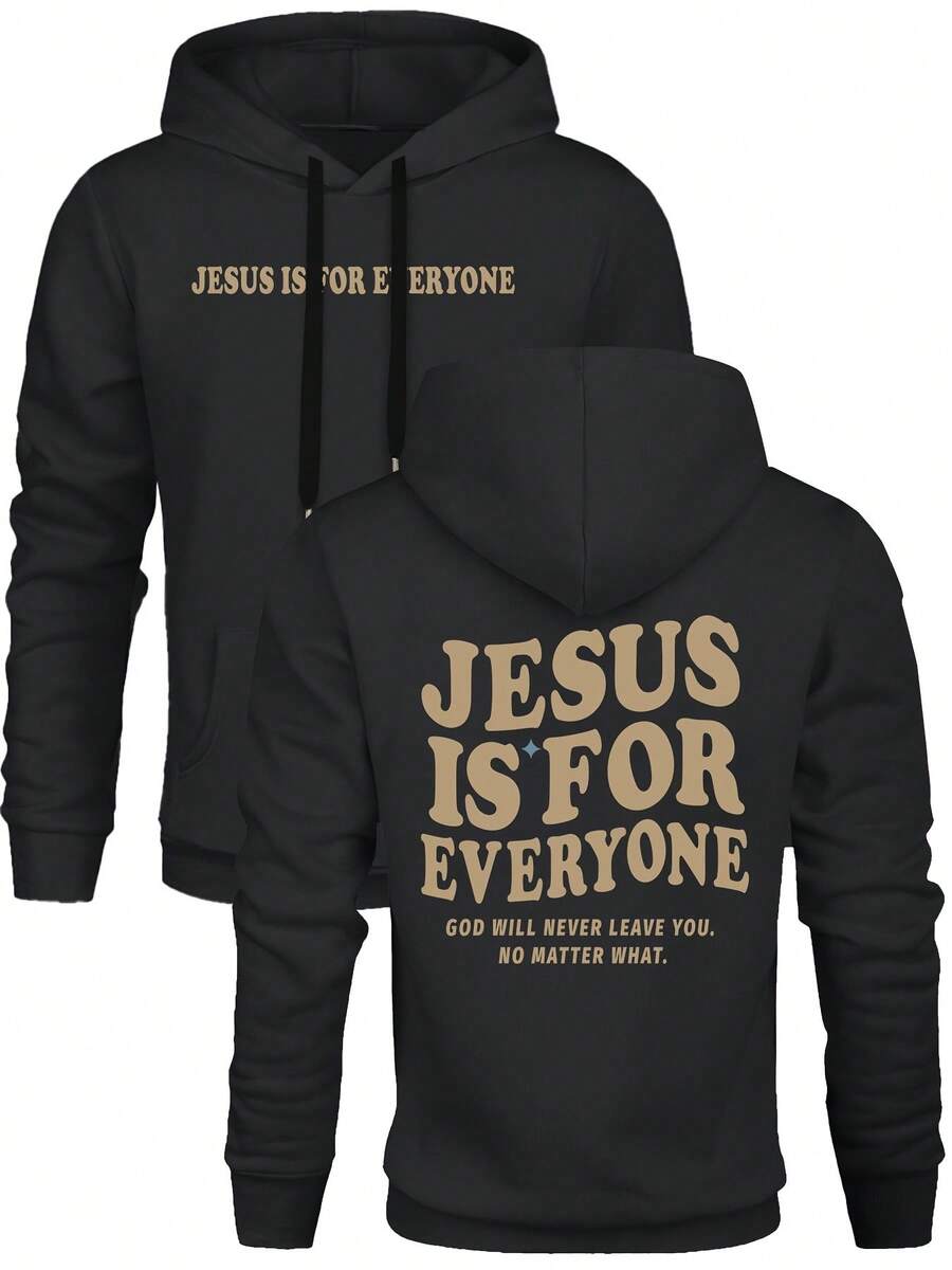 Is Everyone Printed Hoodie Sweatshirt Padded Men'S Casual And Comfortable Men'S Long Sleeve Hooded Sweatshirt Autumn And Winter Hundred Tops With Pockets Essentials Hoodie Hoodie Women Sweatshirts Women Hoodies Men's Hoodie Sweatshirts Men Essentials Fear - màu đen - Xem 1
